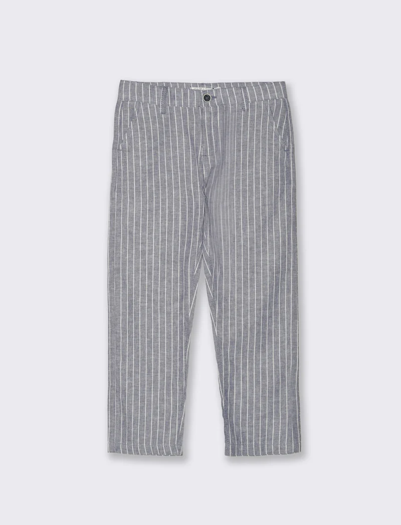 Pantaloni Misto Lino con Eleganza e Comfort - Blu