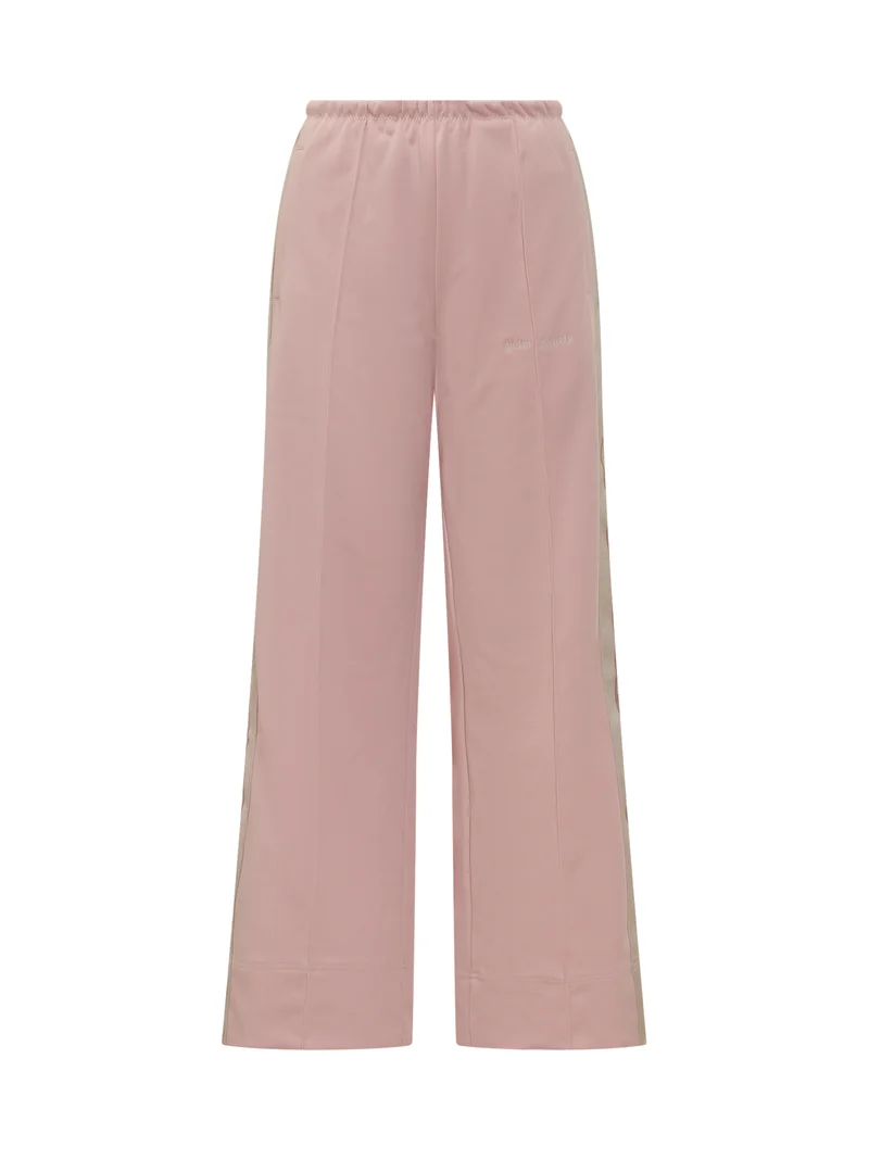 Palm Angels Pantaloni Rosa con Bande Laterali