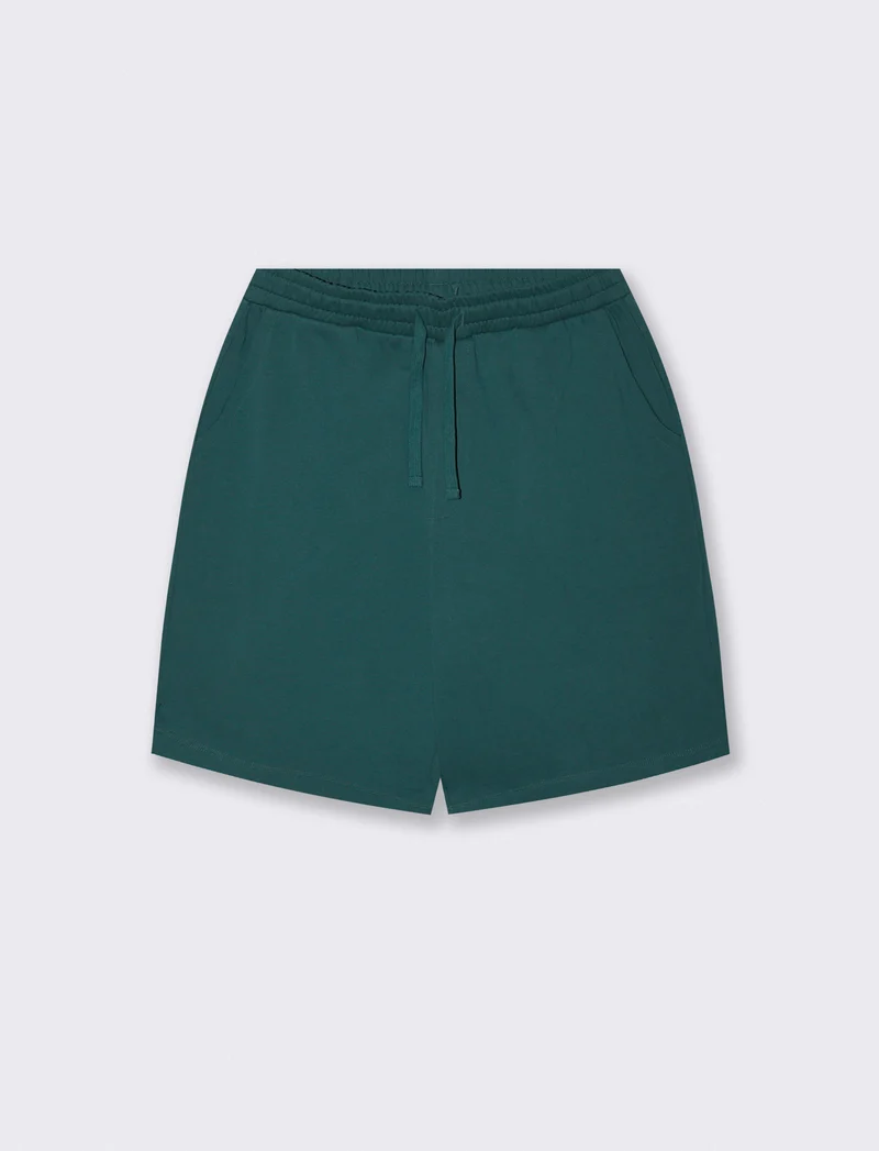 Bermuda Skater in Felpa con Vita Jogger - Verde petrolio