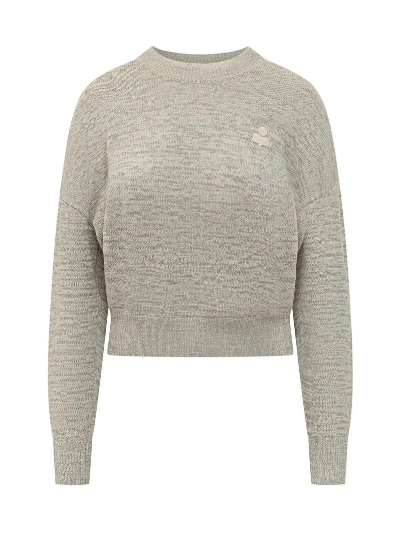 Isabel Marant Étoile Maglia Grigia con Logo Ricamato
