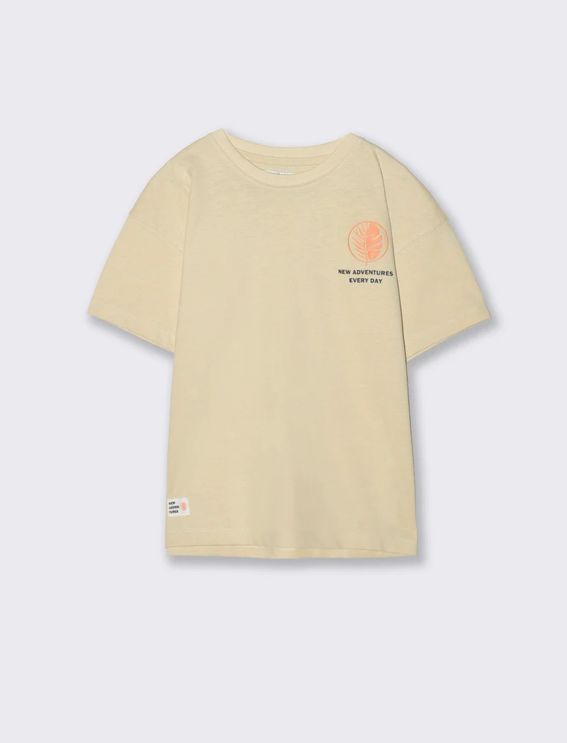 T-Shirt con stampe - Beige