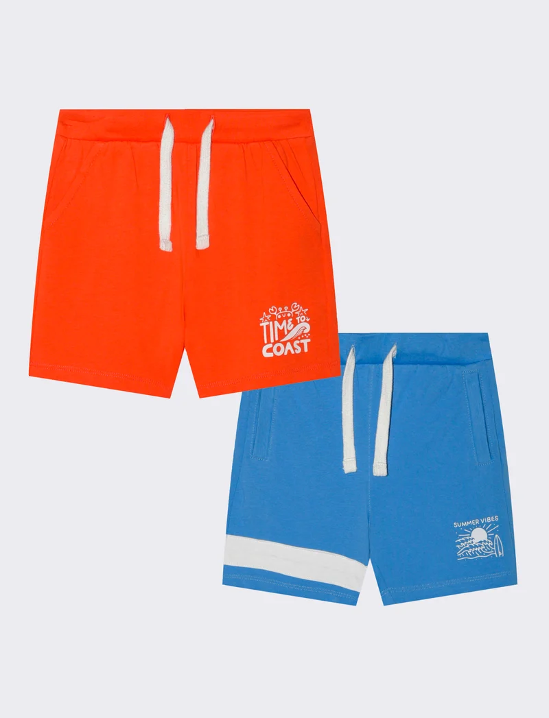 Completo canotta e pantaloncini casual - Rosso