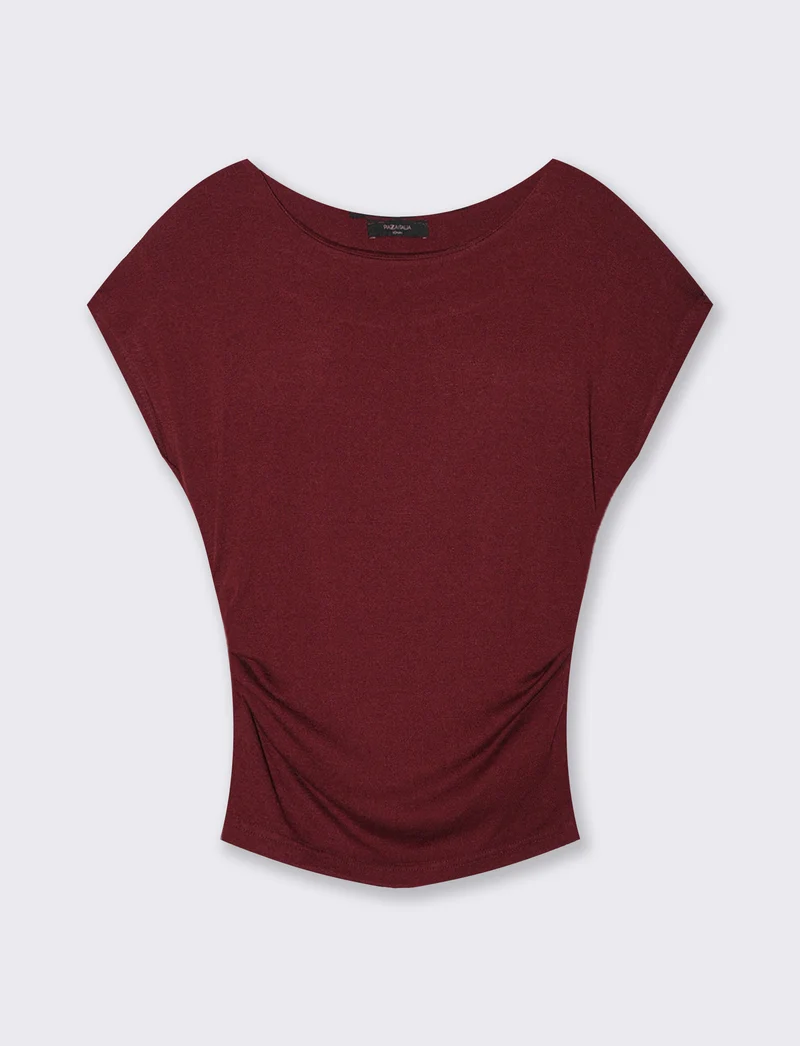 Tshirt over in maglia - Bordeaux