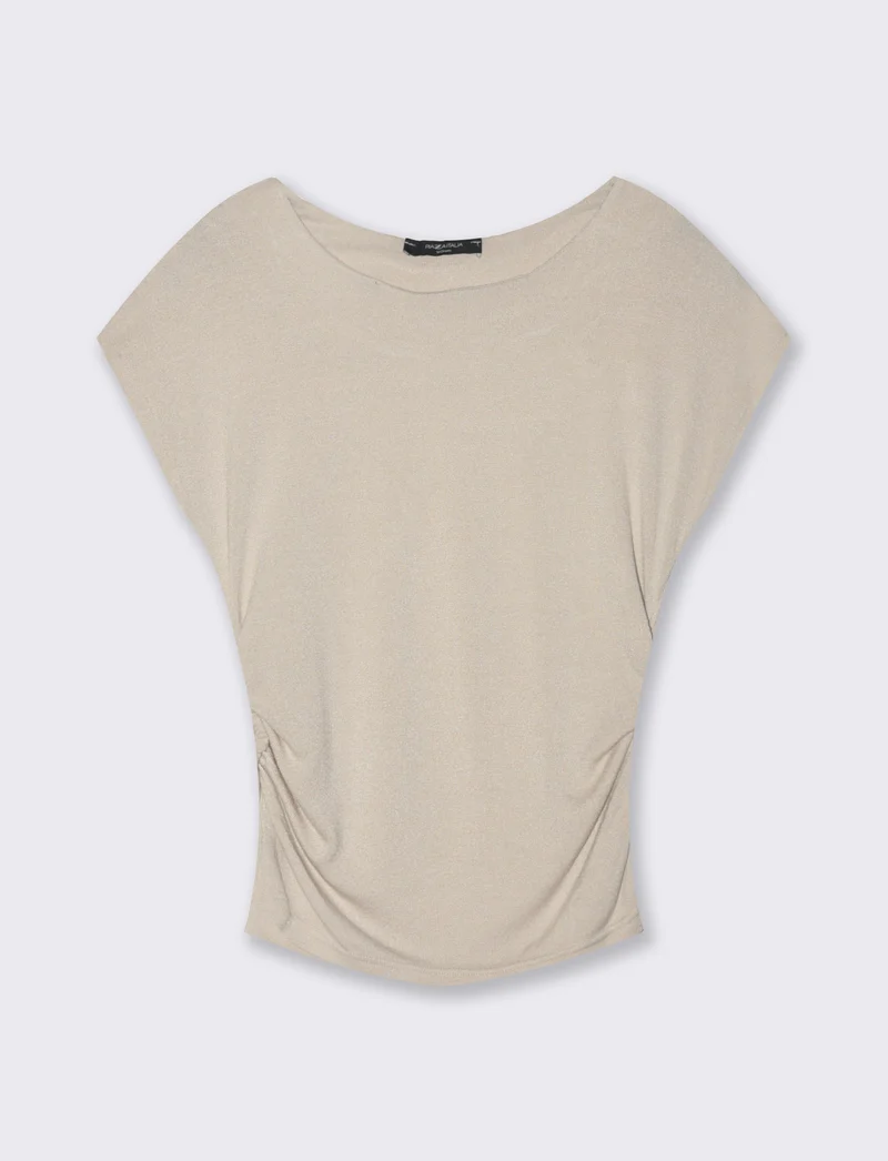 Tshirt over in maglia - Bianco panna