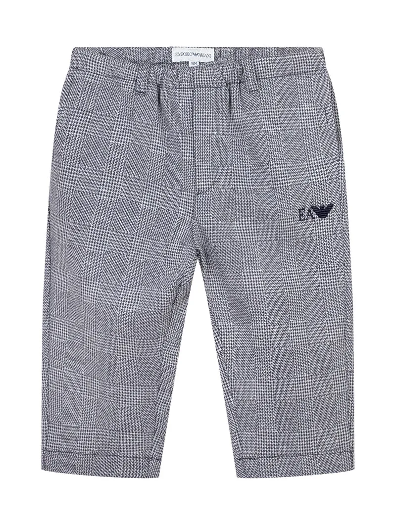 Emporio Armani Pantaloni a Quadri da Bambino con Logo