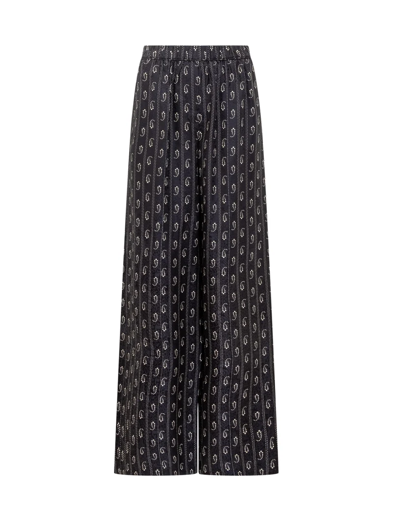 Tory Burch Pantaloni Palazzo con Monogramma