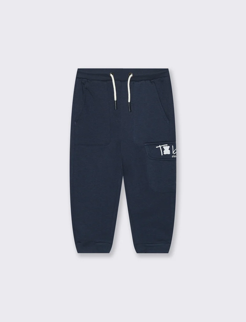 Jogger in felpa con tasche - Blu