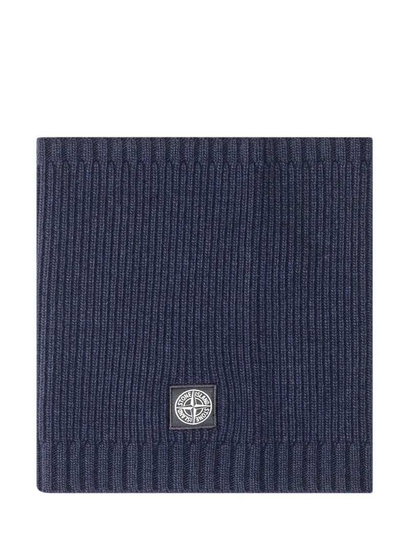 Stone Island Kids Scaldacollo Blu con Logo