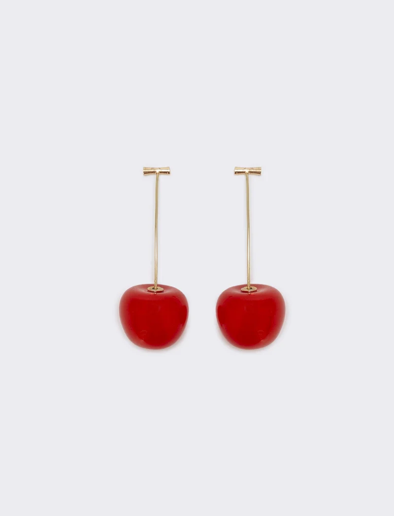 Orecchini piercing amarena - Rosso
