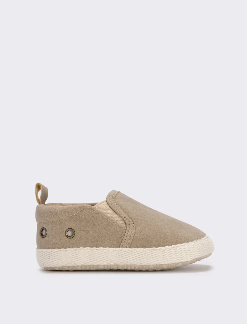 Slip-on beige antiscivolo per neonato - Beige