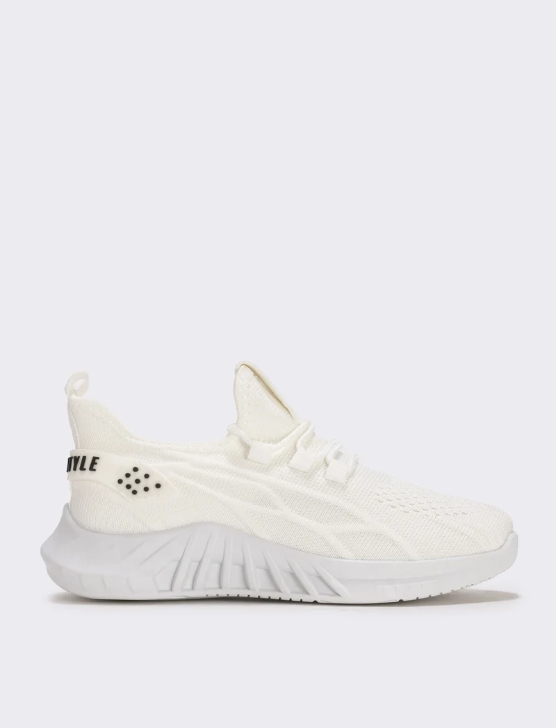 Sneakers multi elementi in tessuto tecnico - Bianco