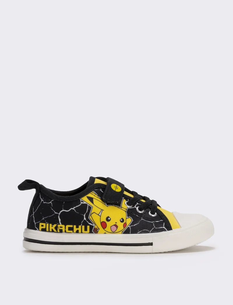 Sneakers Pikachu© per bambini in canvas nera - Nero