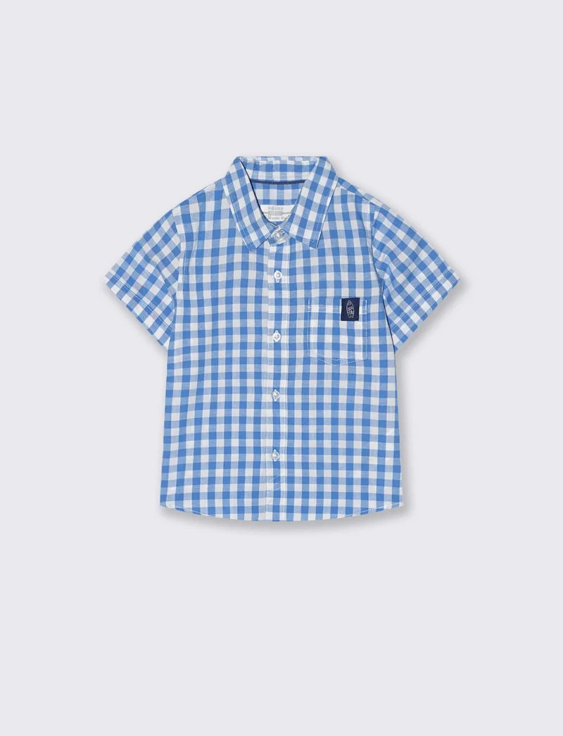 Camicia tinto filo manica corta trendy - Quadri