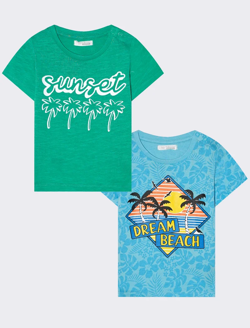Bipack T-shirt: stile e fantasia quotidiana - Verde