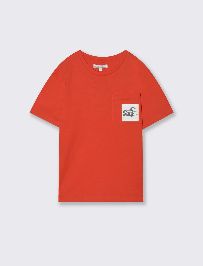T-shirt con taschino per il tempo libero - Aragosta