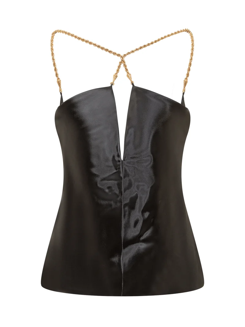 Top con Spalline Bijoux