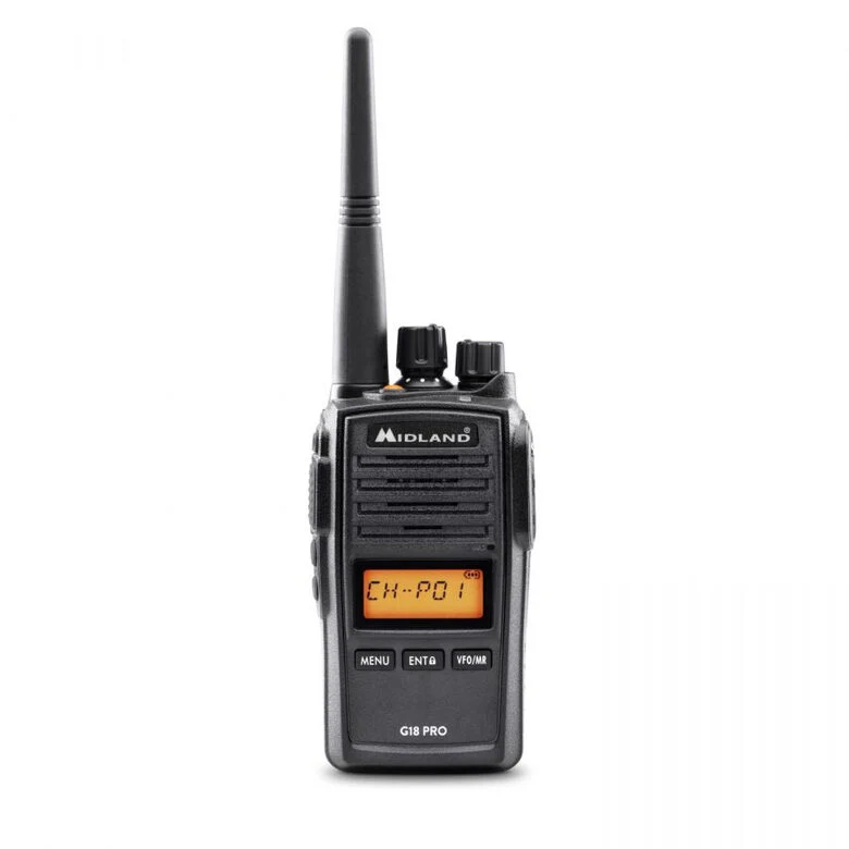 Midland G18 Pro ricetrasmittente 99 canali 446.00625 - 446.19375 MHz Nero