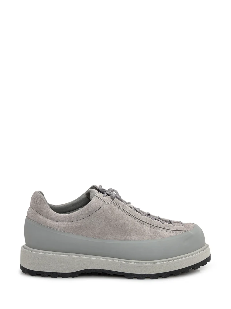 Stone Island Sneakers Grigie in Suede con Suola Rinforzata