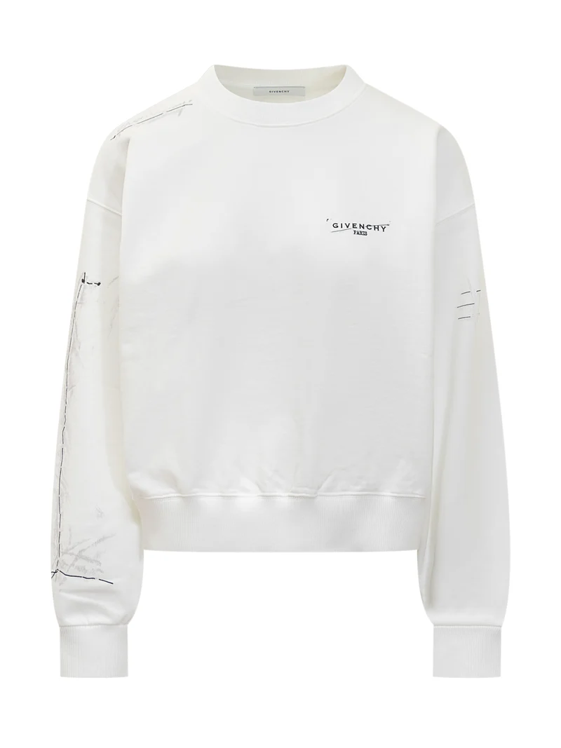 Felpa bianca Givenchy con logo