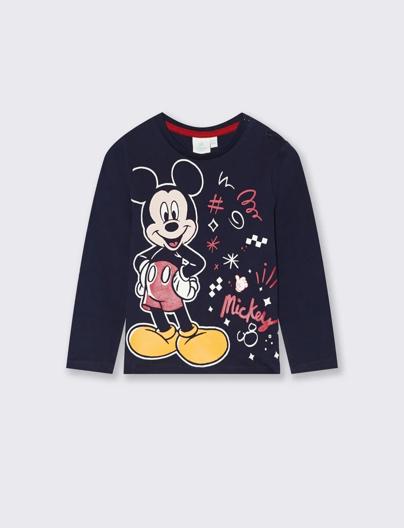 Maglietta con stampa Topolino - Blu