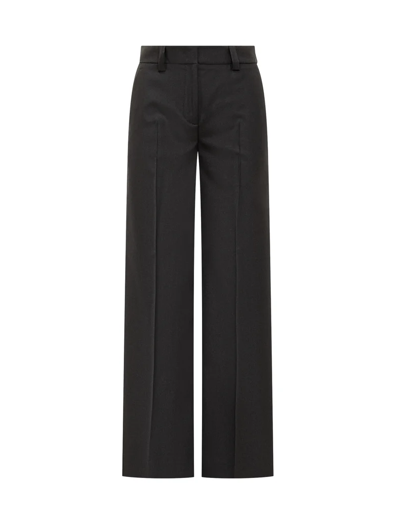 Incotex Pantaloni Neri a Gamba Dritta