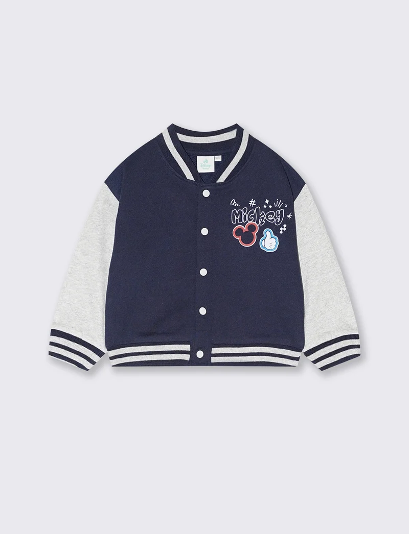 Felpa stile college Mickey - Blu
