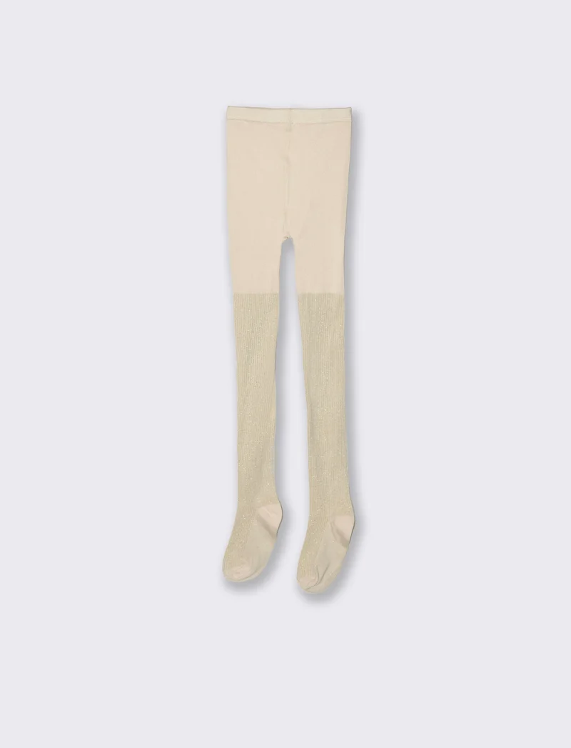 Calze con lurex tinta unita. - Beige