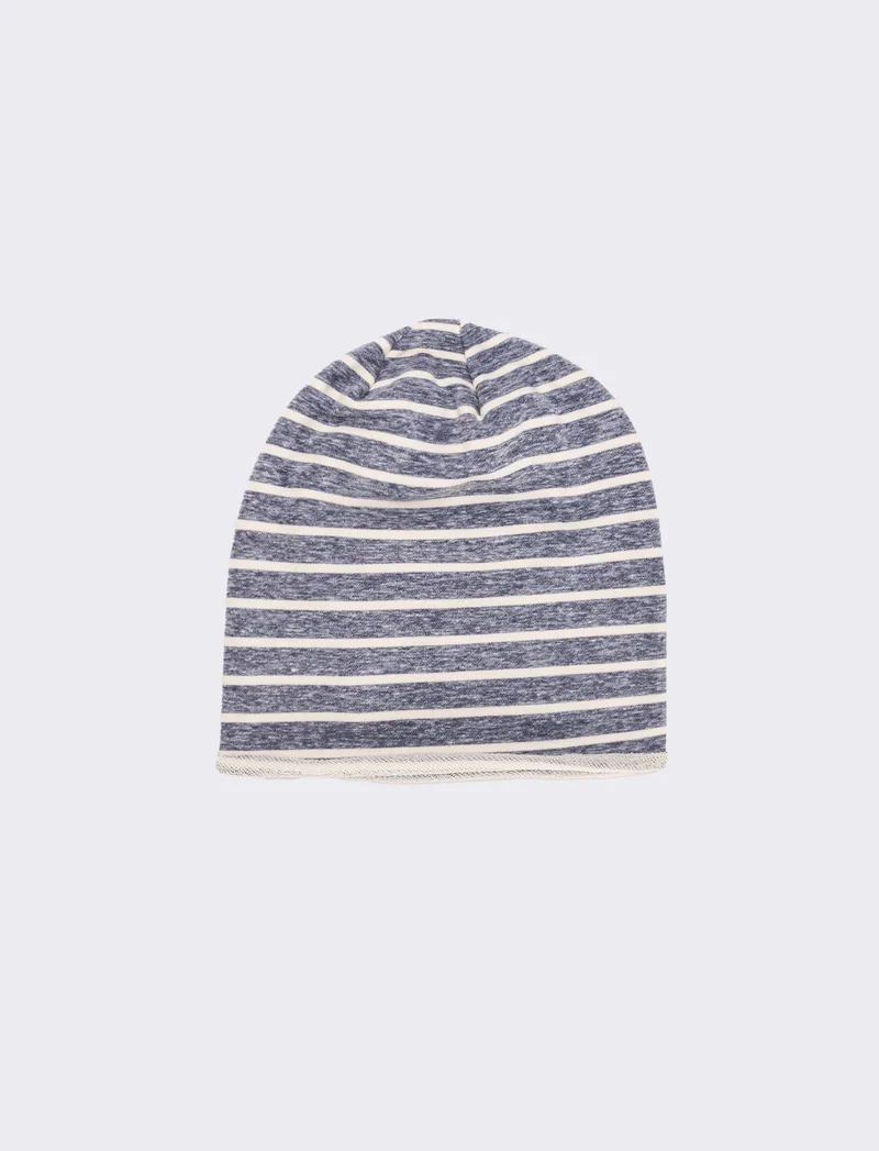Cuffia a righe french terry uomo - Denim