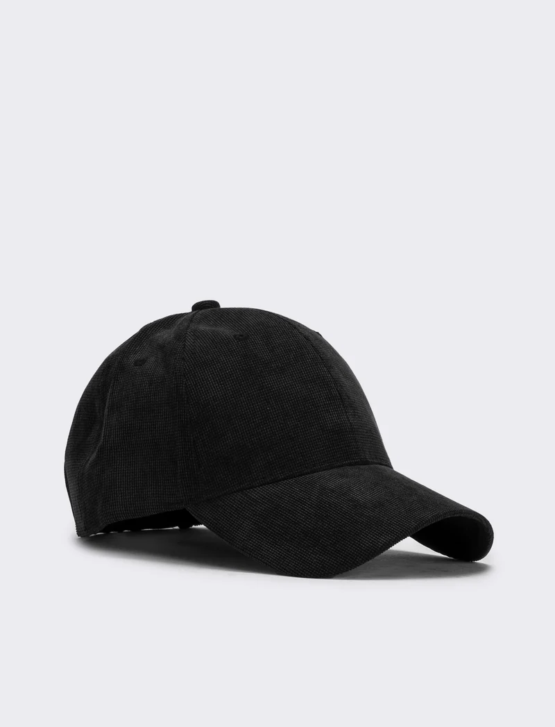 Cappello baseball in maglia uomo - Nero