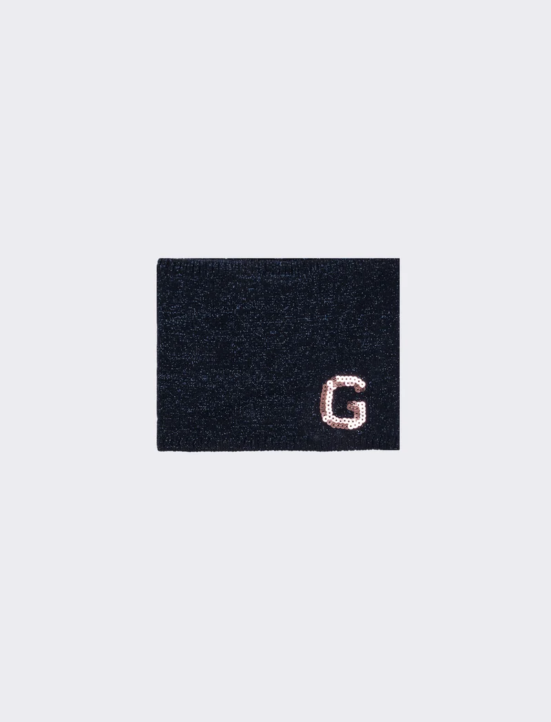 Collo bambina con lettera paillettes - Var 9