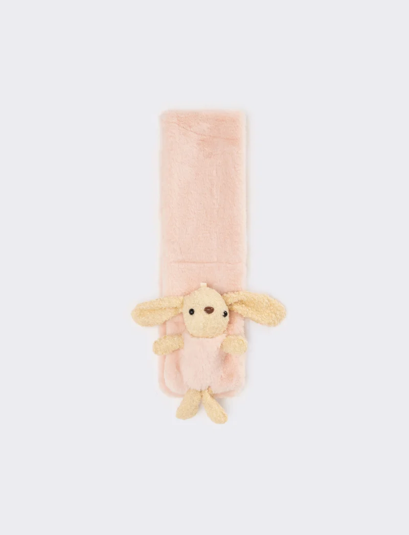 Sciarpa cravatta con coniglietto - Rosa