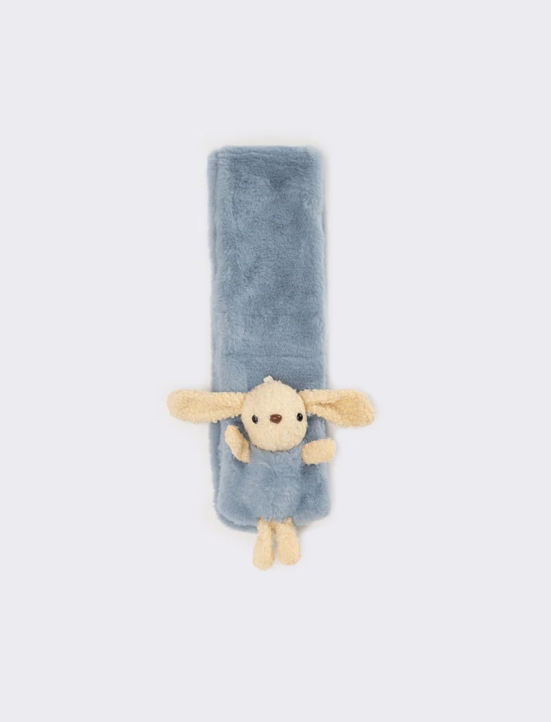 Sciarpa cravatta con coniglietto - Denim