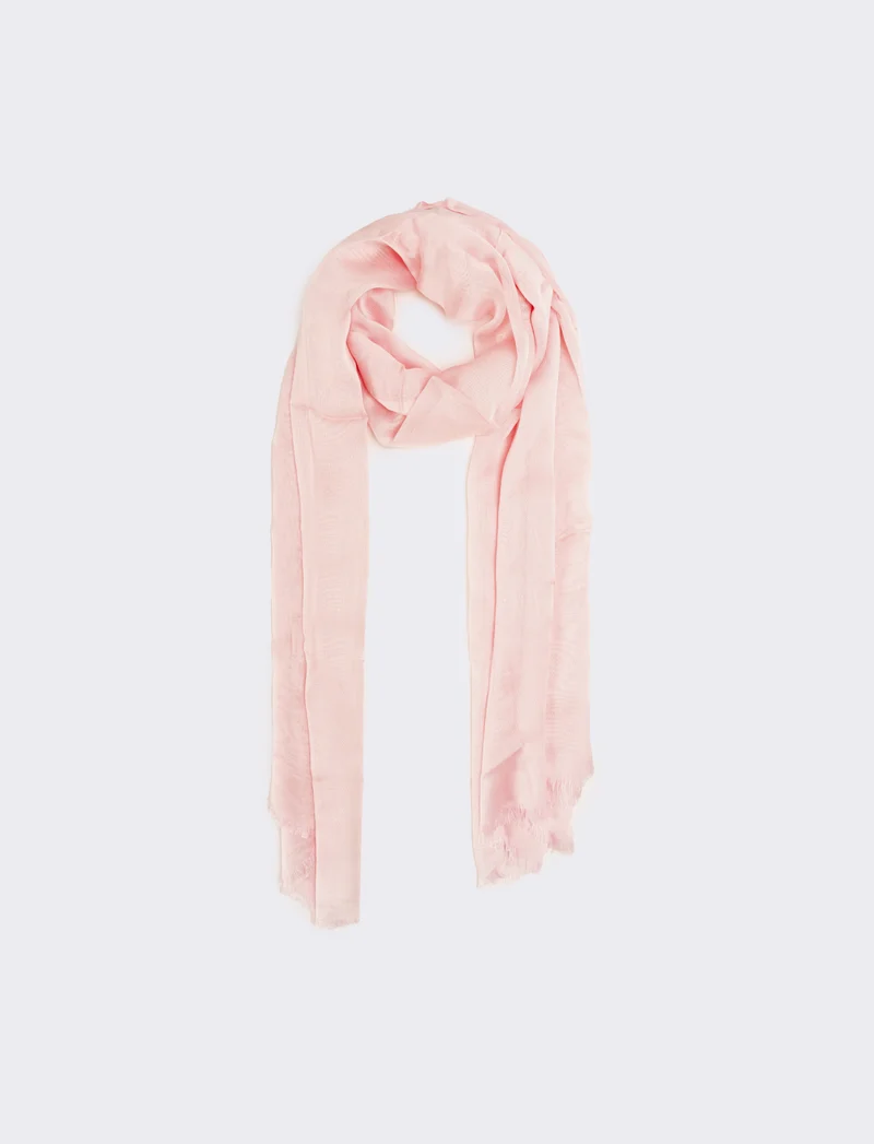 Foulard lucido unito donna - Rosa