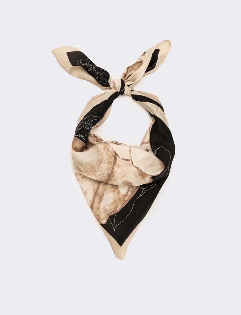 Foulard 70x70cm fantasie assortite - Bianco