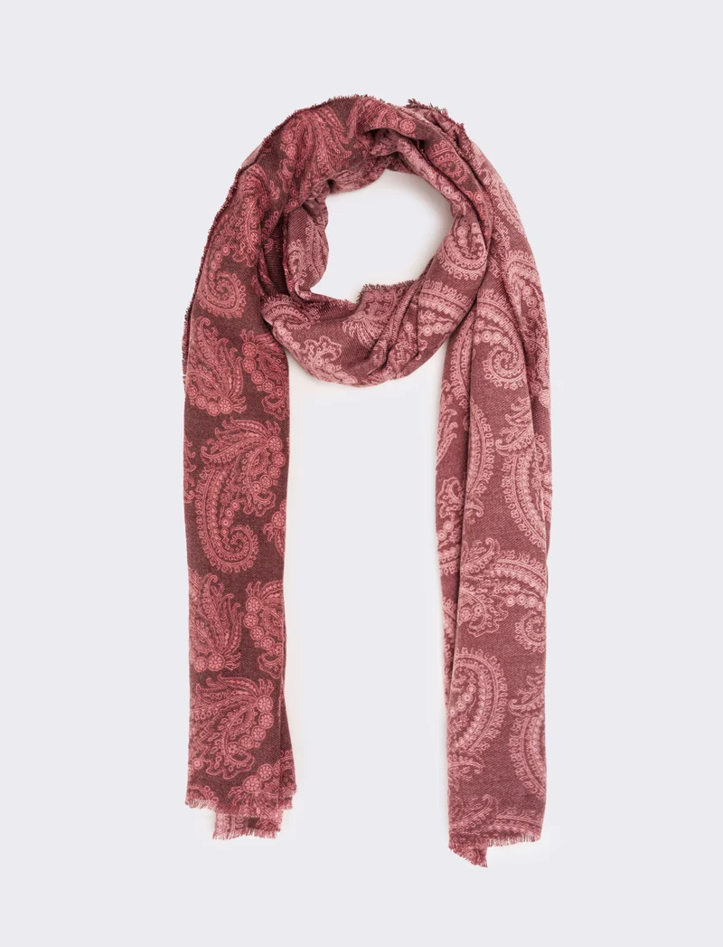 Foulard paisley donna - Rosso
