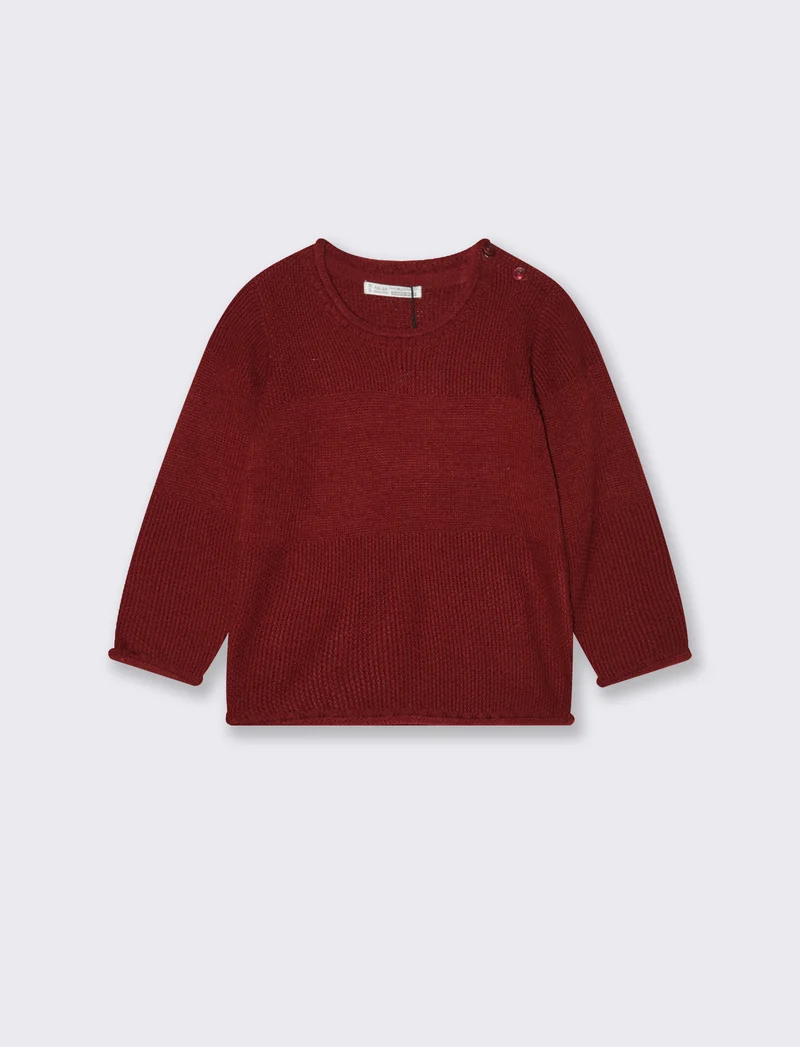 Maglia con lavorazione frontale - Bordeaux