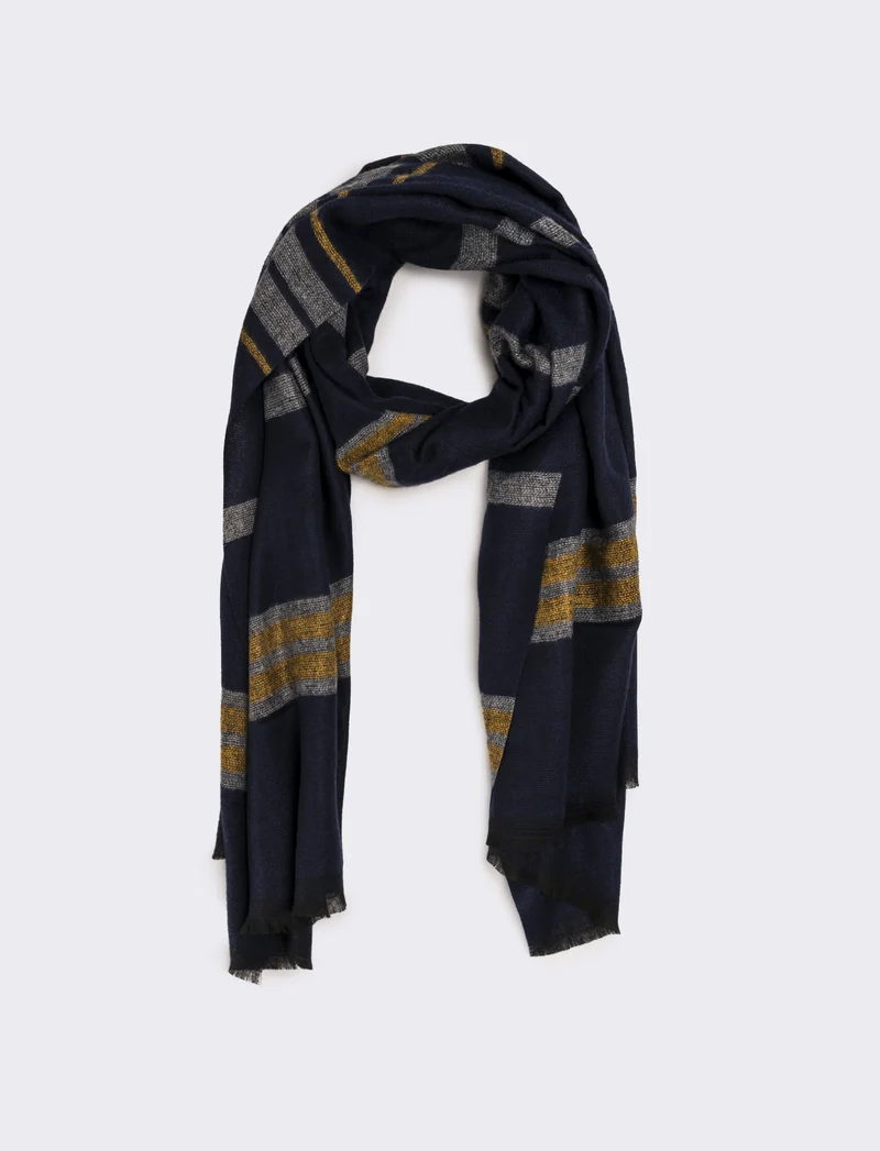 Foulard righe larghe uomo - Blu