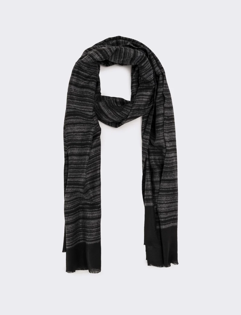 Foulard uomo millerighe - Nero