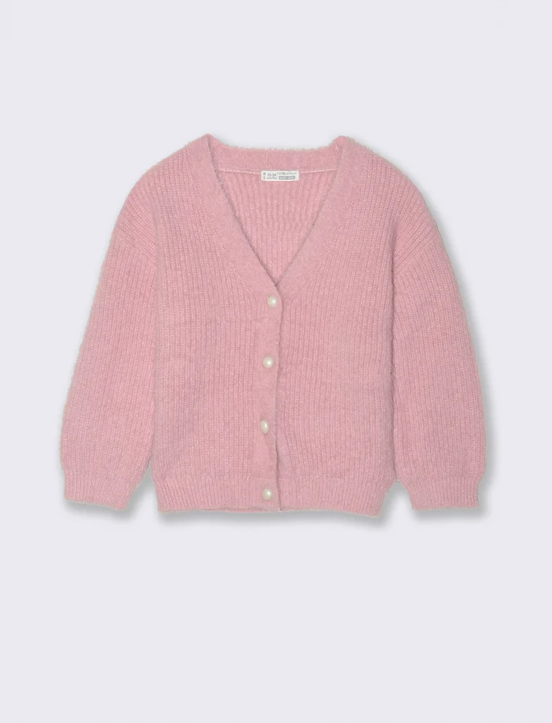 Cardigan in maglia morbida - Rosa