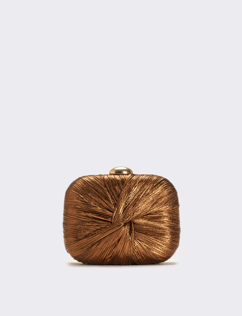 Borsa rigida con nodo laminata - Bronzo