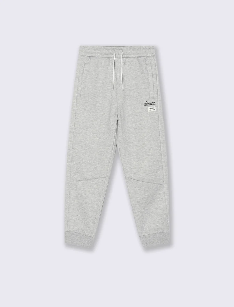 PANTALONI JOGGER - Grigio mel.