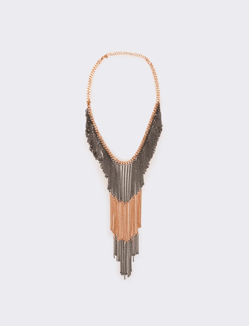 Collana catenine a cascata - Oro rosa
