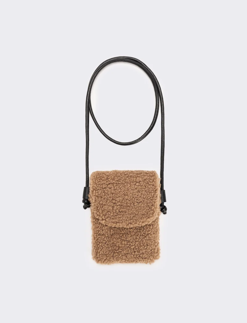 Borsetta portacellulare a tracolla donna - Beige
