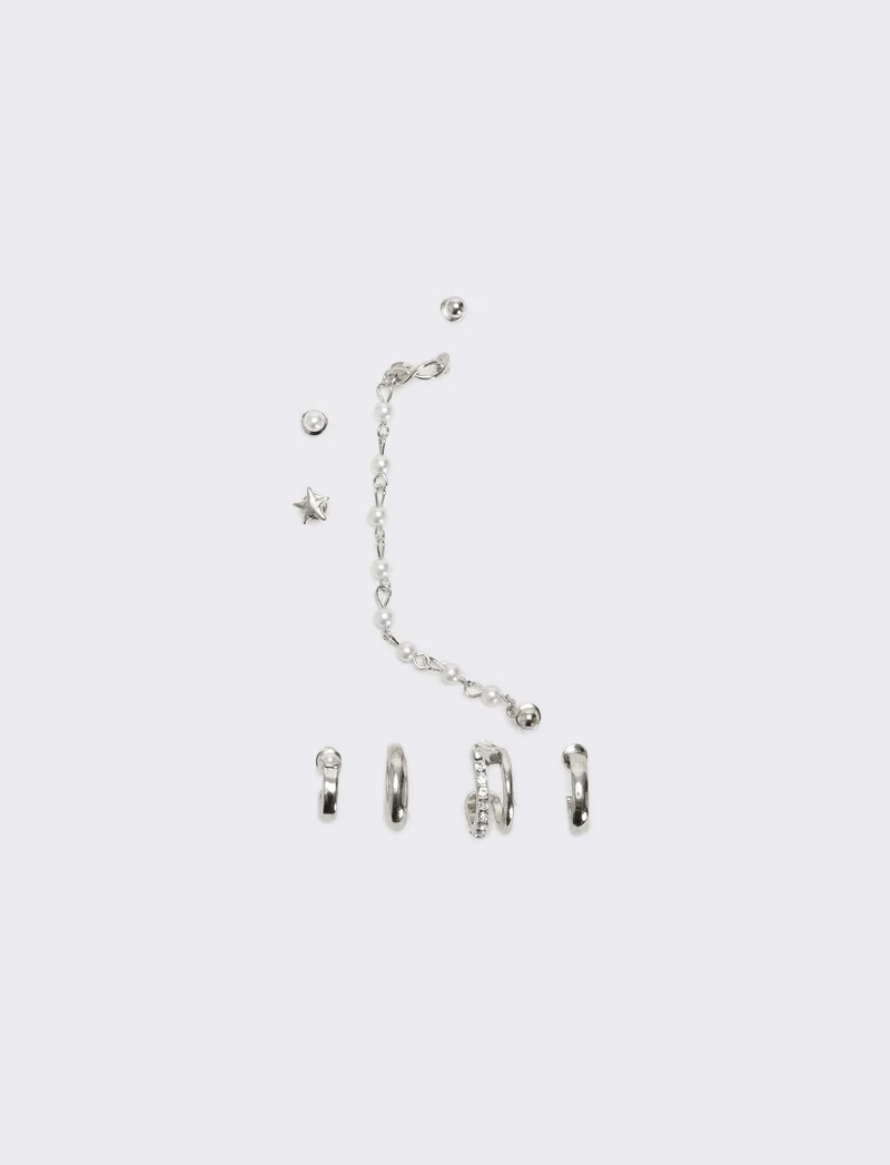 Orecchini 8 pezzi assortiti - Argento