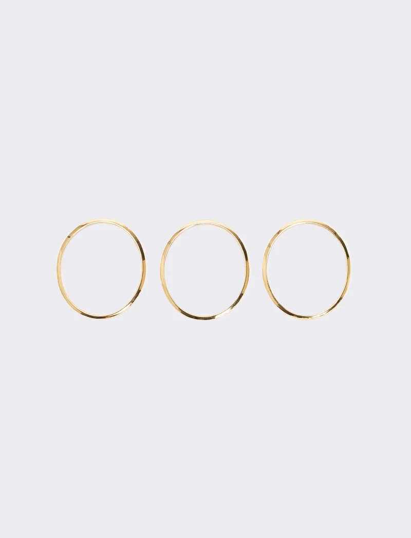 Card 3 bracciali oro argento e rose gold - Oro