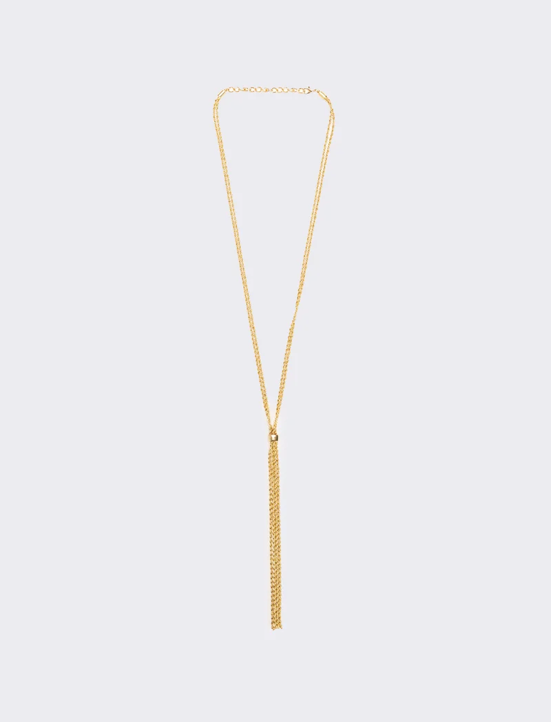Collana saliscendi in strass elegante - Oro