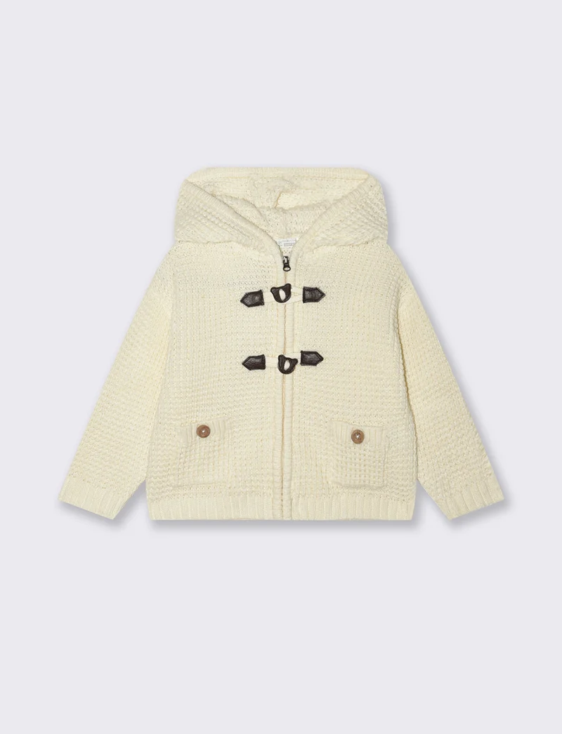 Cardigan con abbottonatura stile alamaro - Beige