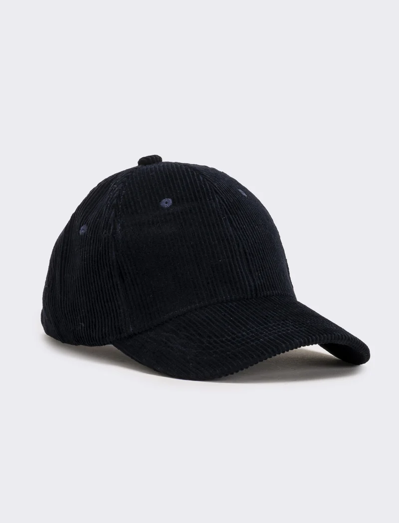 Cappello uomo baseball in velluto - Blu