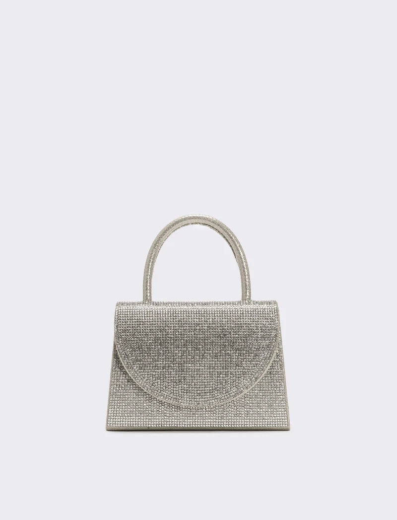 Borsa party donna con strass - Argento