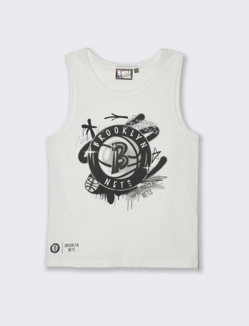 Canotta in cotone NBA da bambino - Bianco